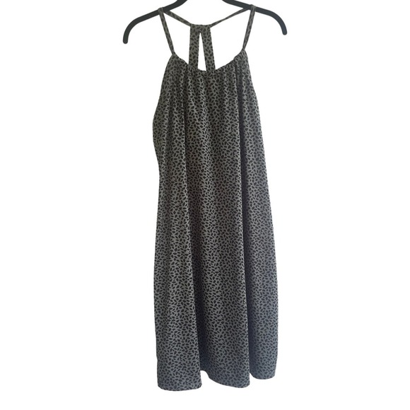 Eddie Bauer Harmony Dress Animal Leaf Print Athleisure Green Black - Size Large - Picture 1 of 11
